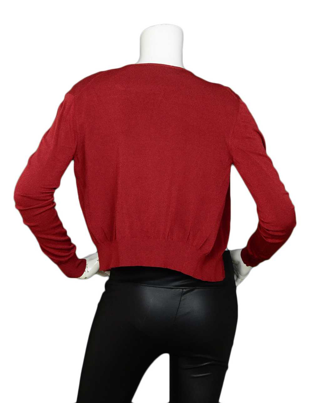 Alaia Rust Viscose Two-piece Sweater Set sz M - image 3