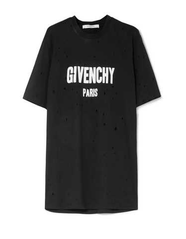 Givenchy NWT Black/White Distressed Logo Oversized
