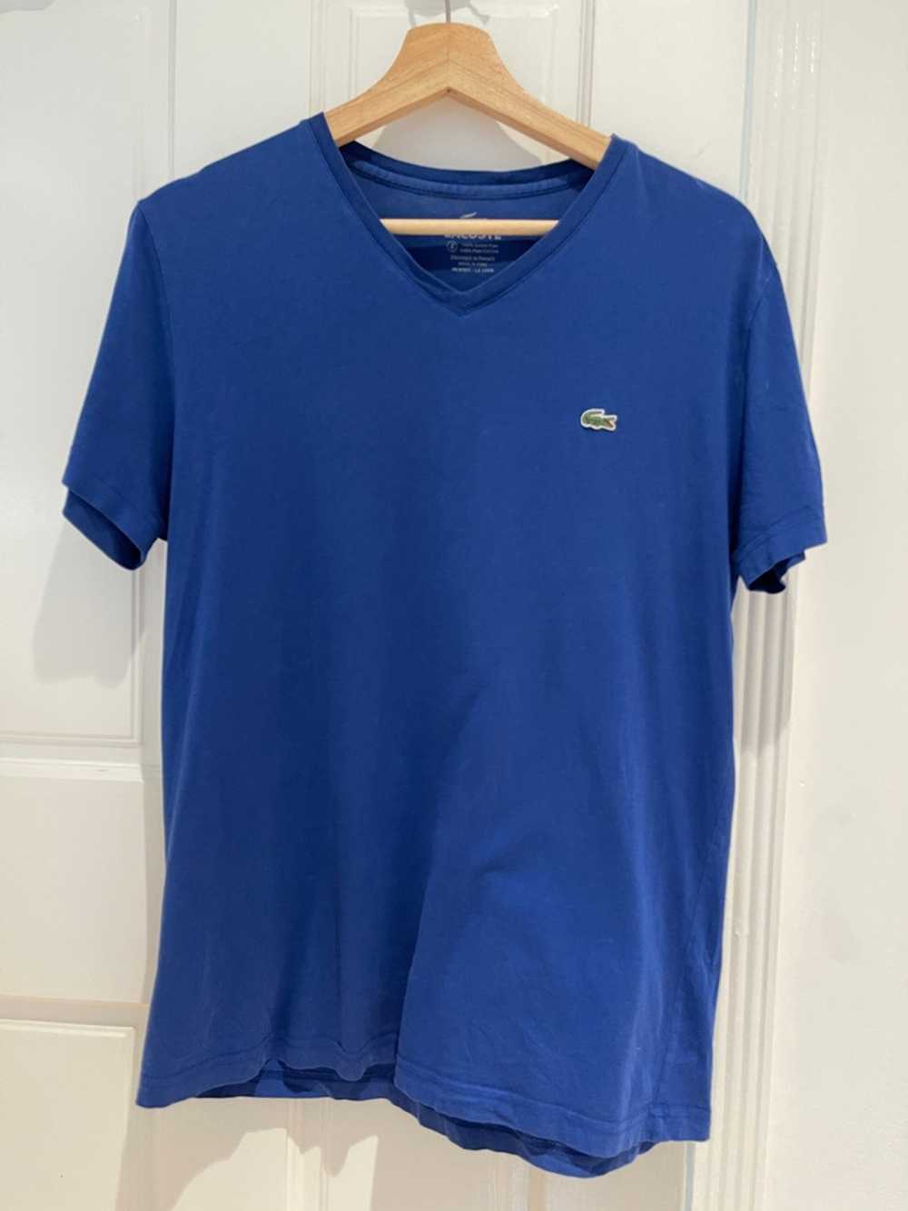 Lacoste Lacoste Pima Cotton Blue T Shirt - image 1