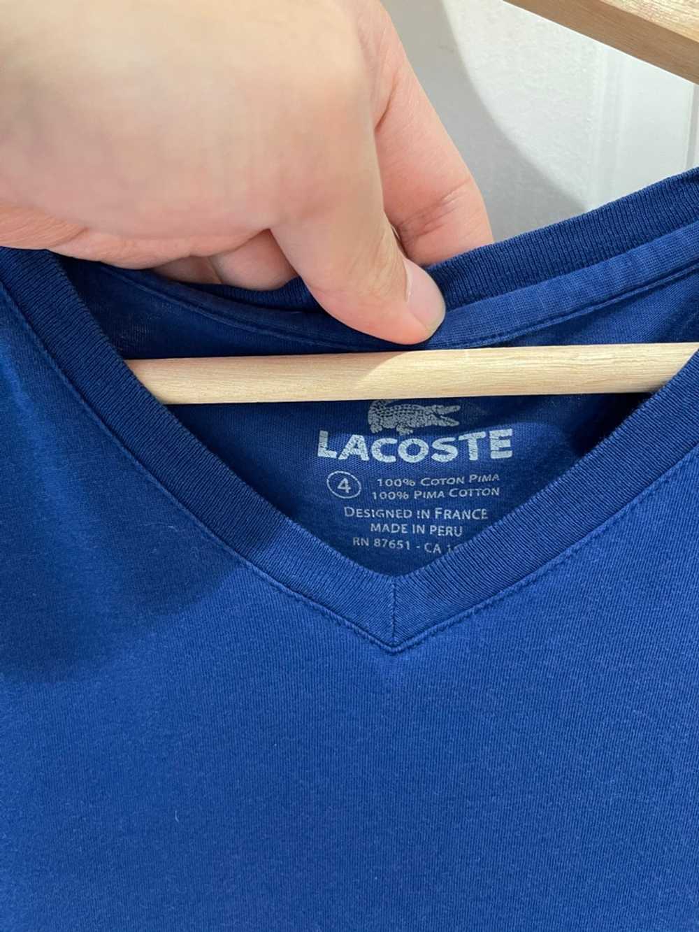Lacoste Lacoste Pima Cotton Blue T Shirt - image 3