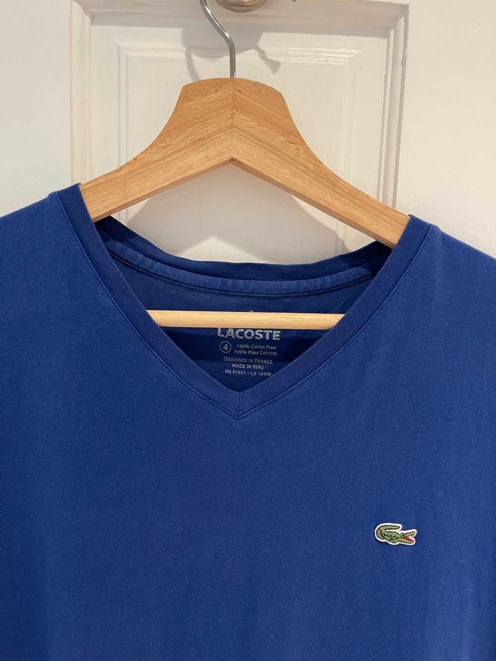 Lacoste Lacoste Pima Cotton Blue T Shirt - image 4