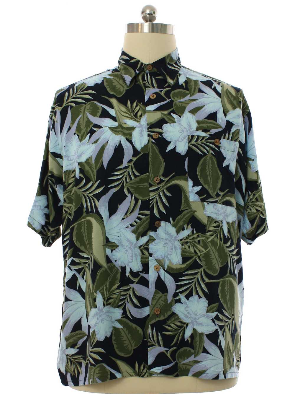 1990's Puritan Mens Drapey Rayon Hawaiian Shirt - image 1