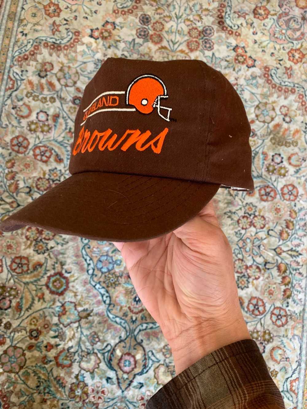 Vintage 80’s 90’s Cleveland Browns Script Annco Mesh Snapback Trucker Hat  Cap