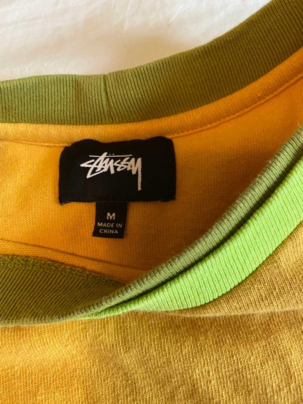 Stussy Stüssy yellow and green short sleeve shirt… - image 2