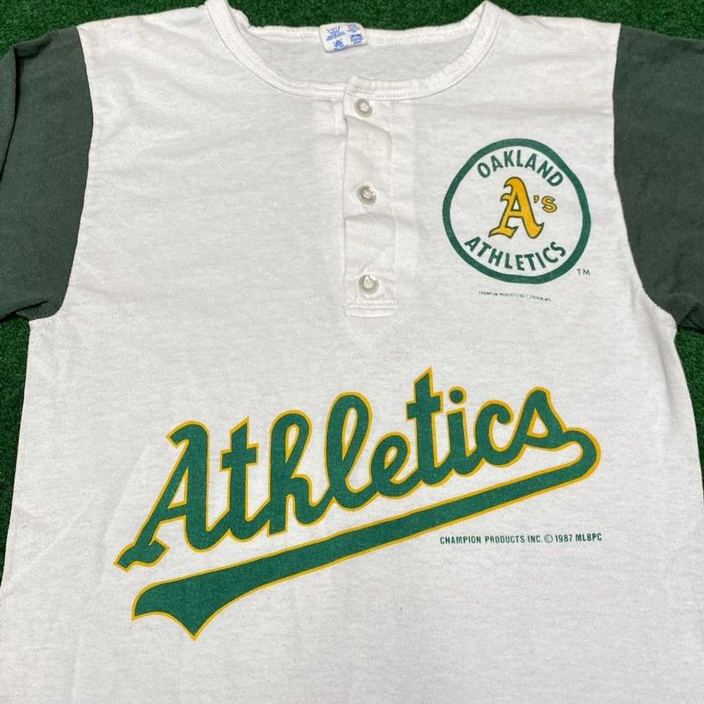 Champion × MLB × Vintage Vintage 1987 Oakland Ath… - image 3