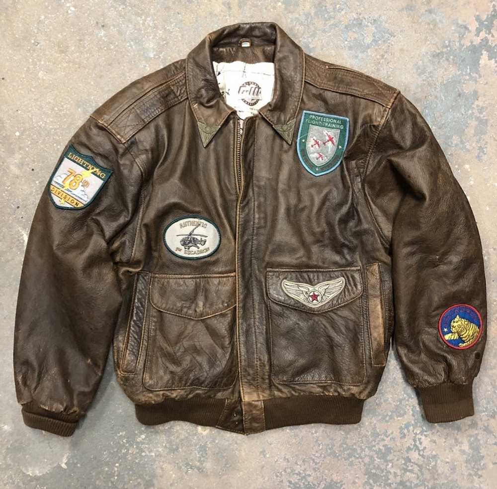 Vintage Vintage Leather Bomber Jacket - image 1