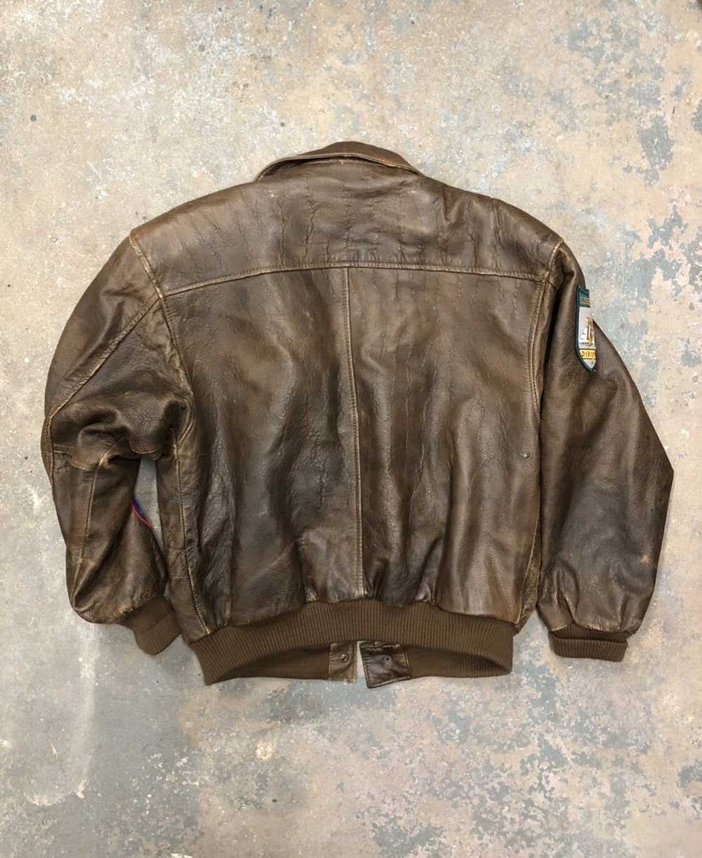 Vintage Vintage Leather Bomber Jacket - image 2