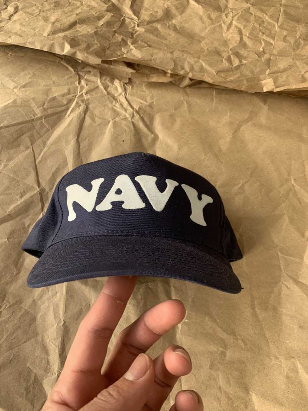 Vintage Vintage SnapBack Navy Bubble Letter Hat - image 2