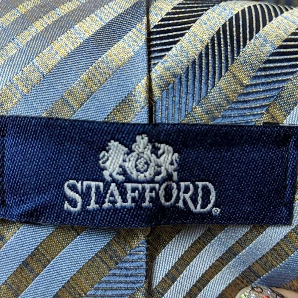 Stafford Stafford Blue & Grey Men's Tie - image 5