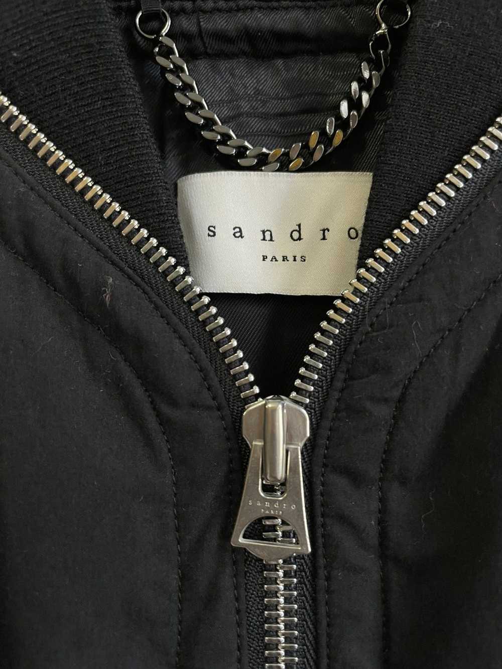 Sandro Bomber Jacket Full Zip Cotton - image 3