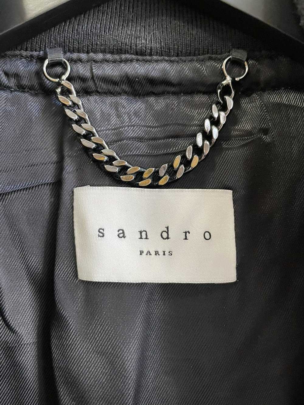 Sandro Bomber Jacket Full Zip Cotton - image 5