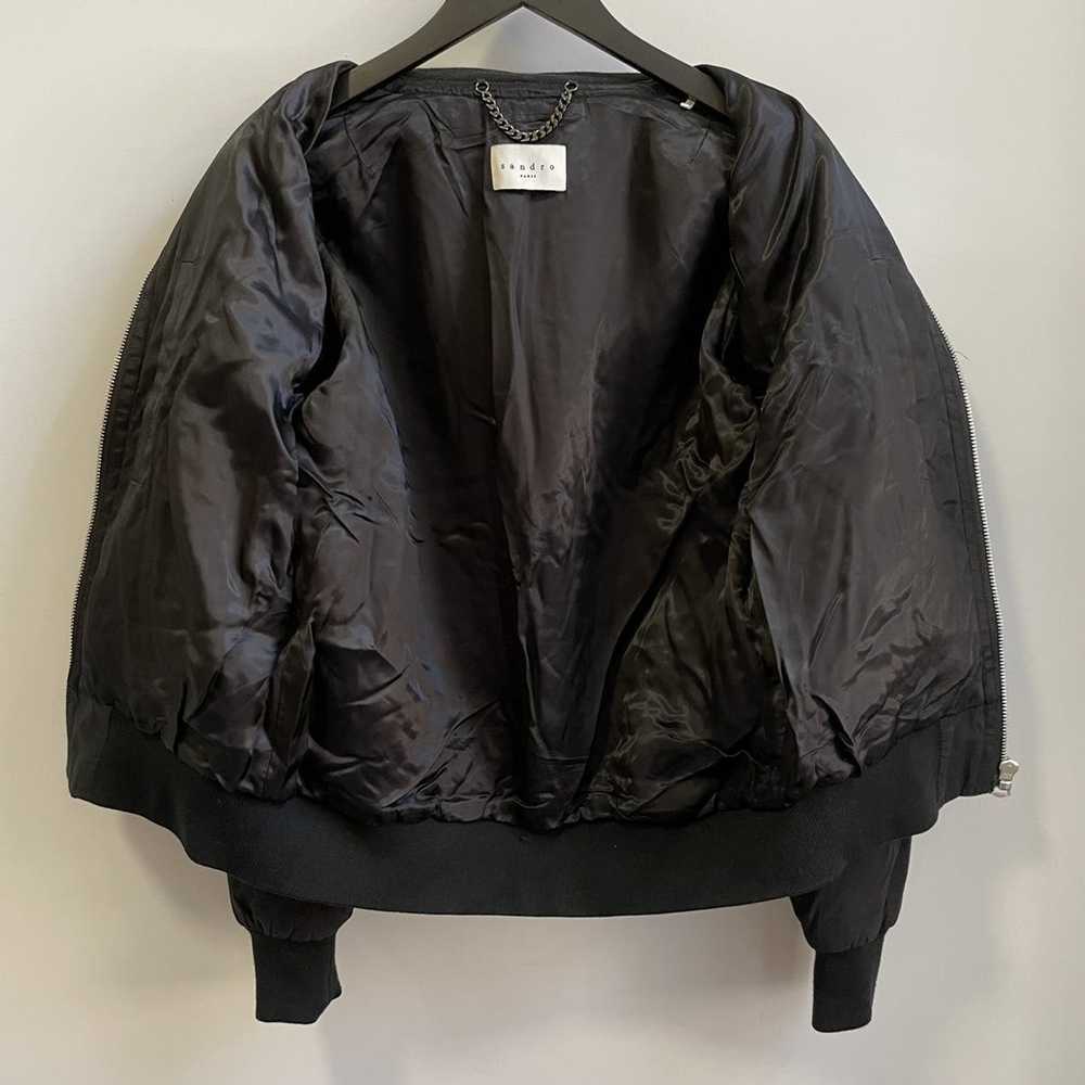 Sandro Bomber Jacket Full Zip Cotton - image 6