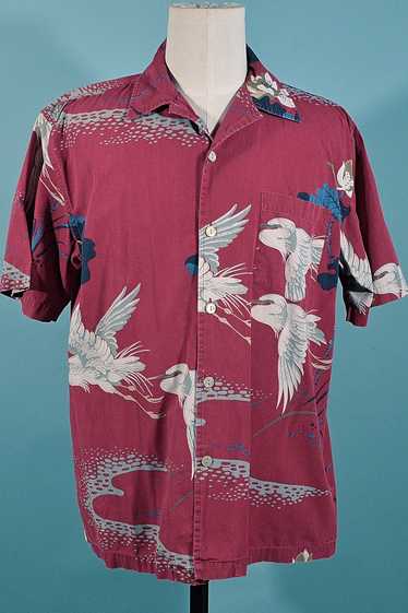 Union Bay Vintage Camp Shirt, Flying Cranes Asian 