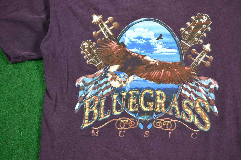 Band Tees × Vintage 90s Bluegrass Music Eagle Tee… - image 3