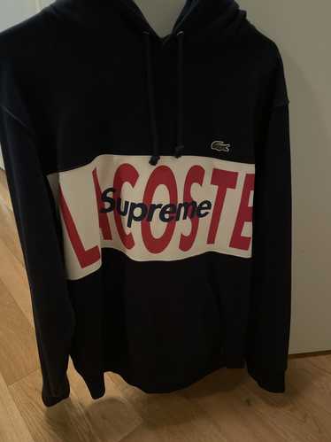 Supreme LACOSTE Hooded Sweatshirt Black