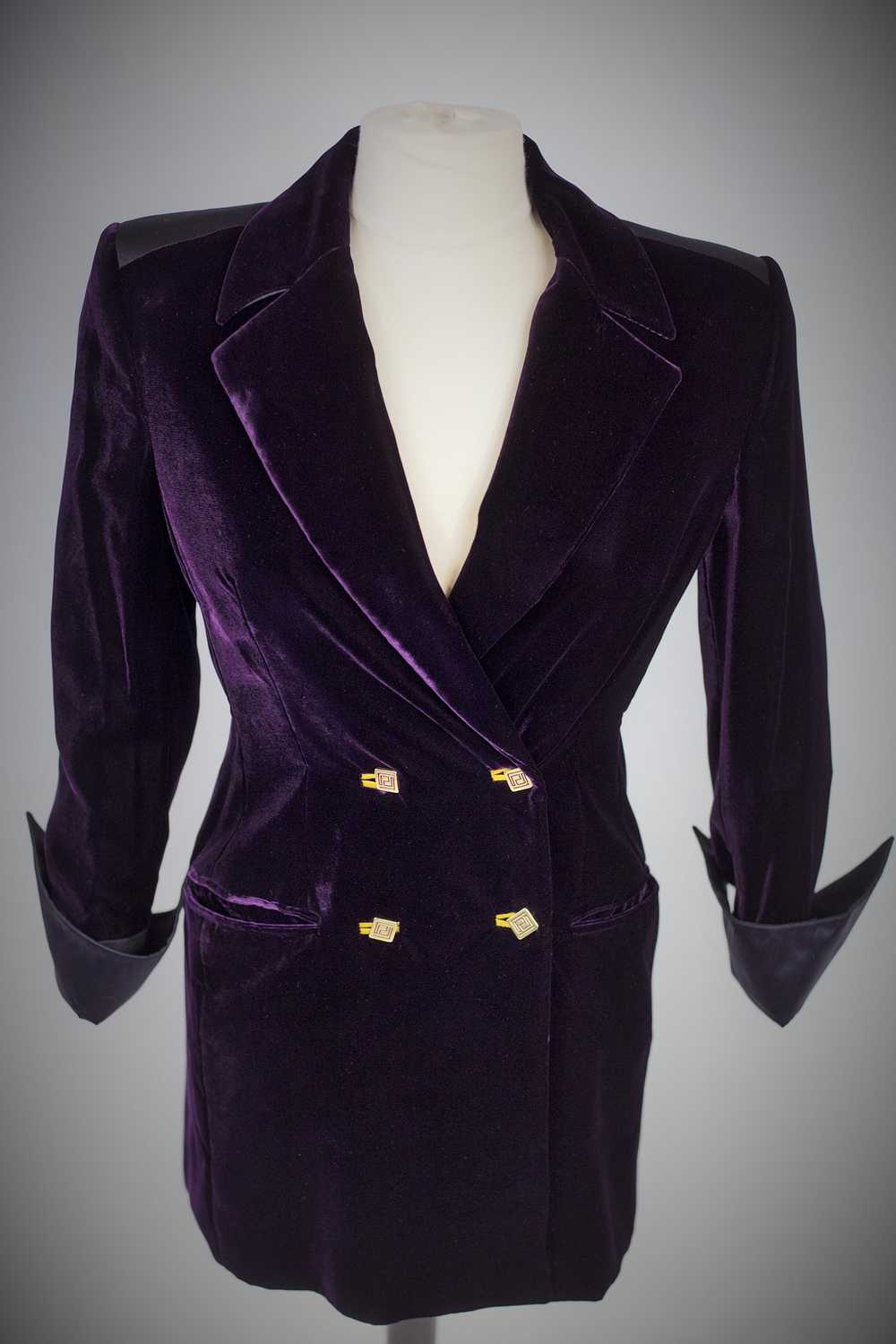 Versace Cardinal Purple Velvet Evening Tuxedo Jac… - image 11