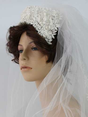 1970's Womens Wedding Head-piece Hat