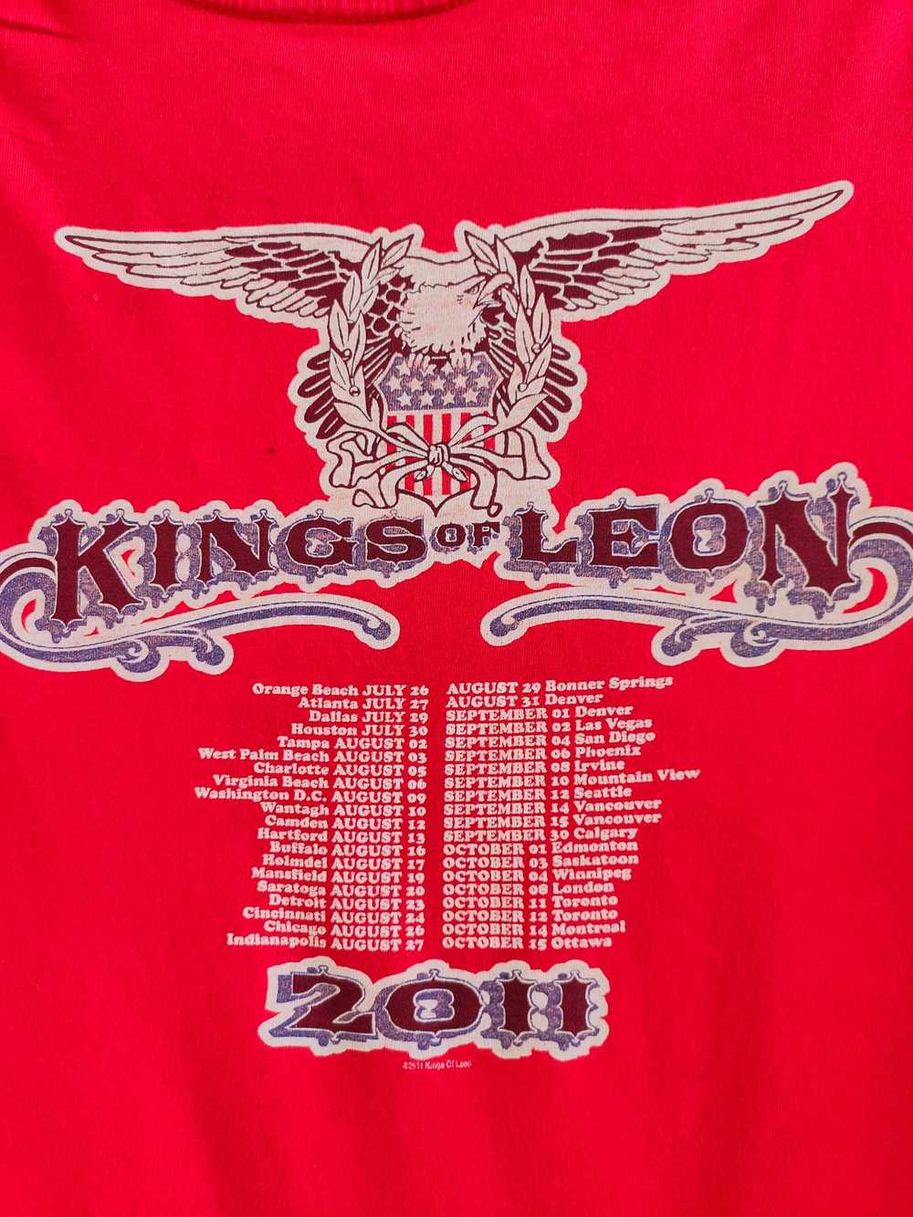 Band Tees × Rock T Shirt × Tour Tee KING OF LEON … - image 8