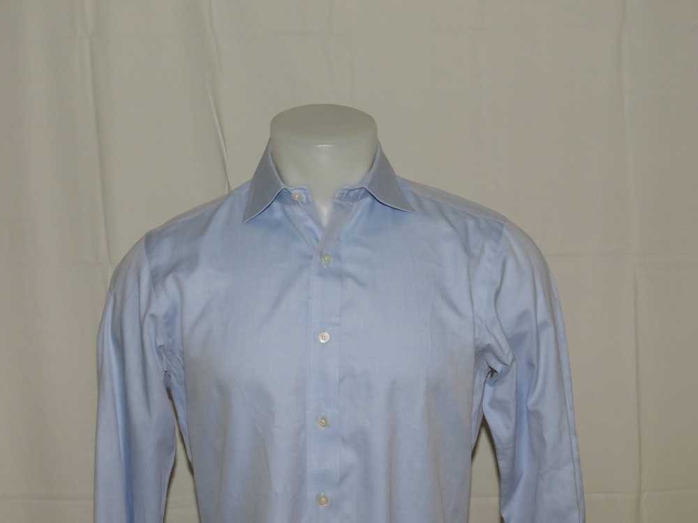 Custom × Hamilton Shirt Co. Solid Blue Spread Col… - image 2