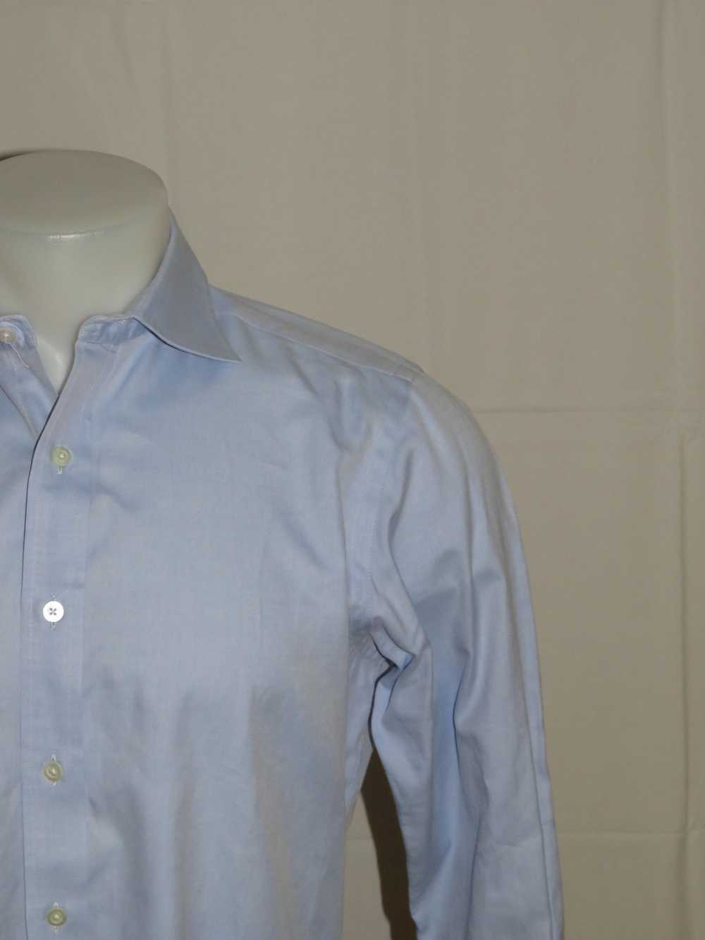 Custom × Hamilton Shirt Co. Solid Blue Spread Col… - image 3