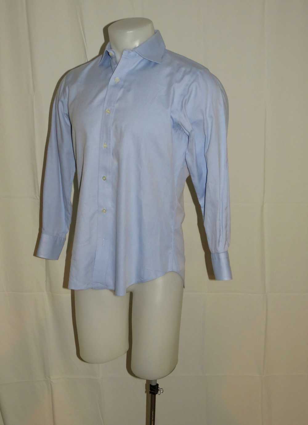 Custom × Hamilton Shirt Co. Solid Blue Spread Col… - image 4