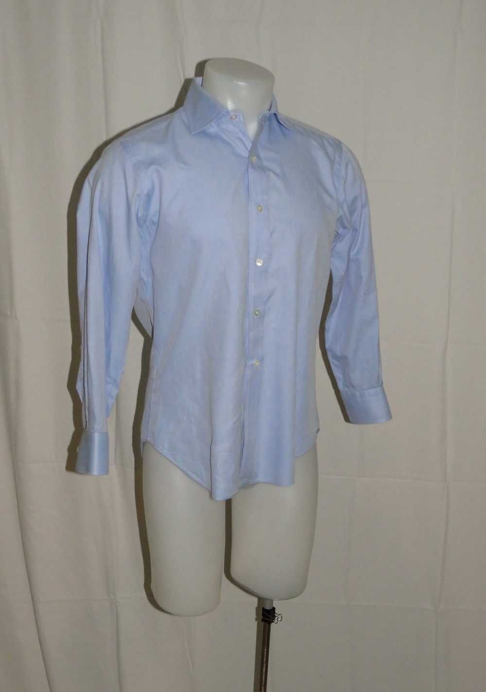 Custom × Hamilton Shirt Co. Solid Blue Spread Col… - image 5