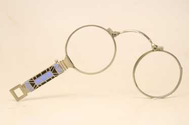 Antique Silver Lorgnette Eyeglasses - image 1