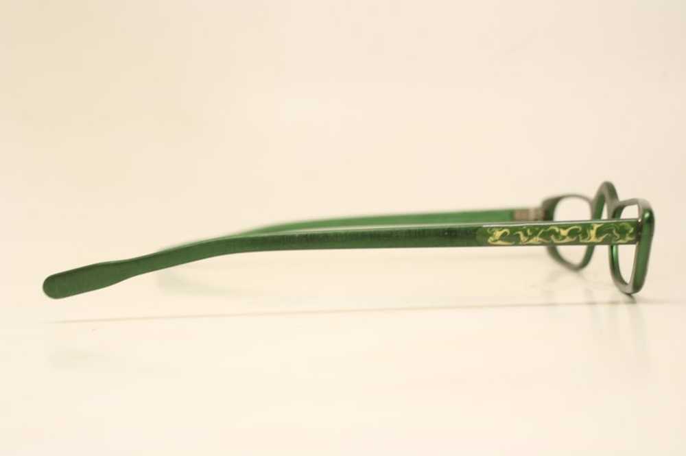 Unused Vintage Green Aluminum Cat Eye Reading Gla… - image 2