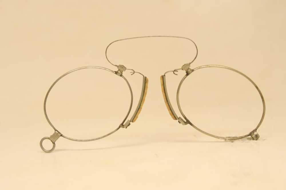 Antique Silver Spring Bridge Pince Nez Eyeglasses - image 1