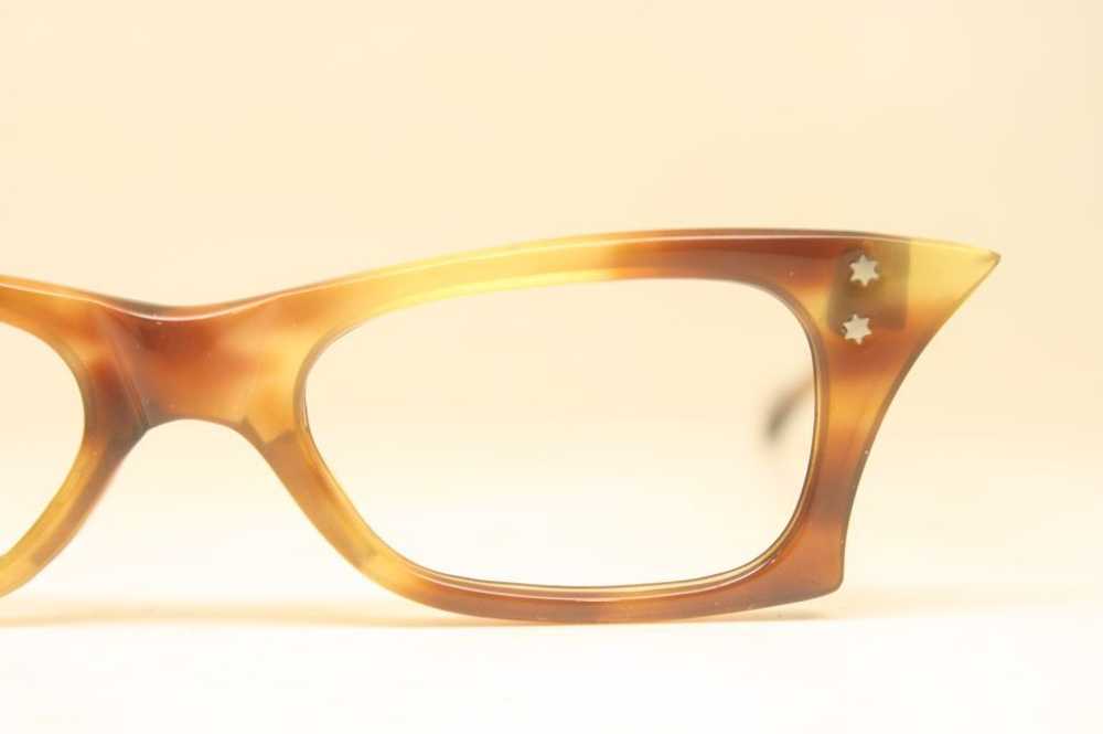 Small Tortoise Vintage Unused Cat Eye Glasses - image 3