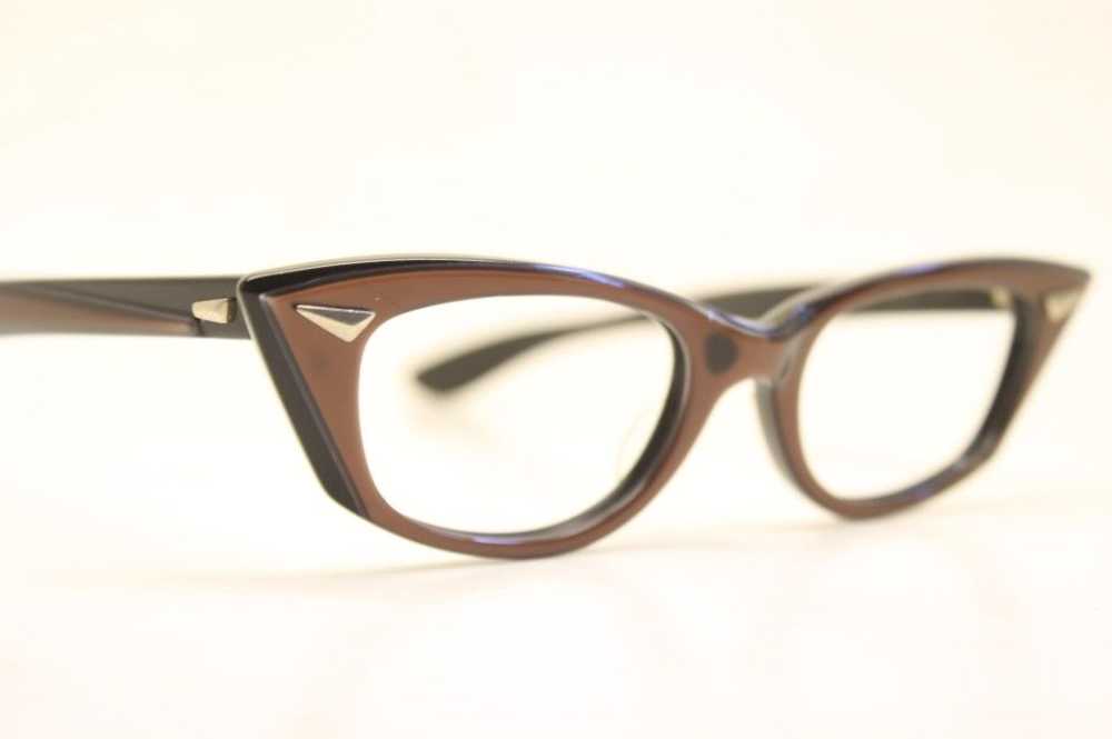 Unused Small Purple Cat Eye Glasses New Old Stock - image 3