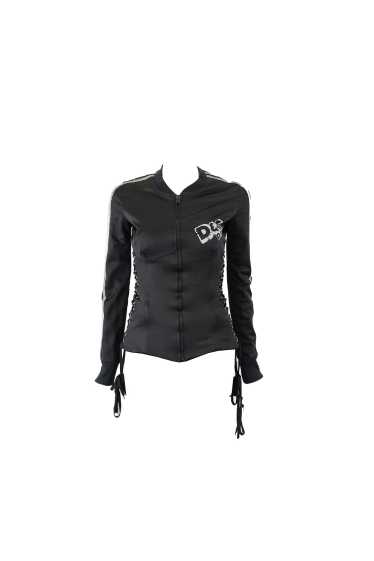 Dolce & Gabbana Black Corset Lace Up Jacket - image 1
