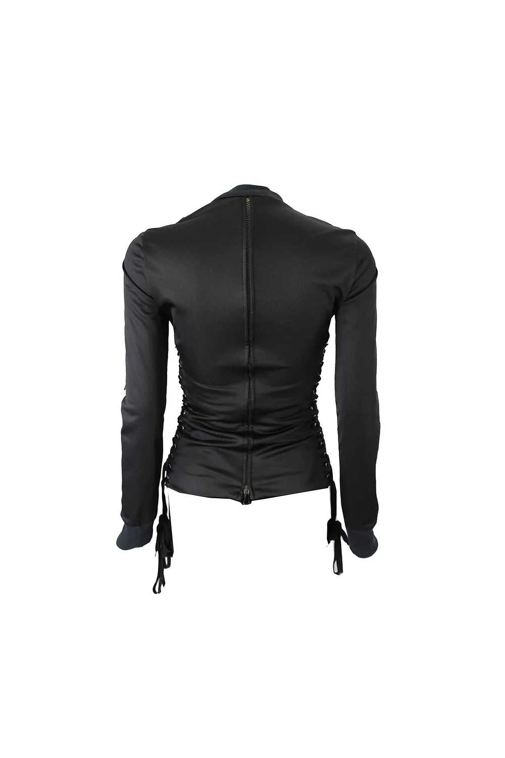 Dolce & Gabbana Black Corset Lace Up Jacket - image 3