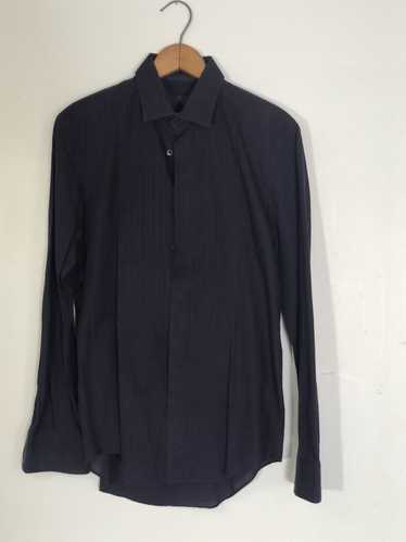 Lanvin Tuxedo Style Pleated Placket Dress Shirt - image 1