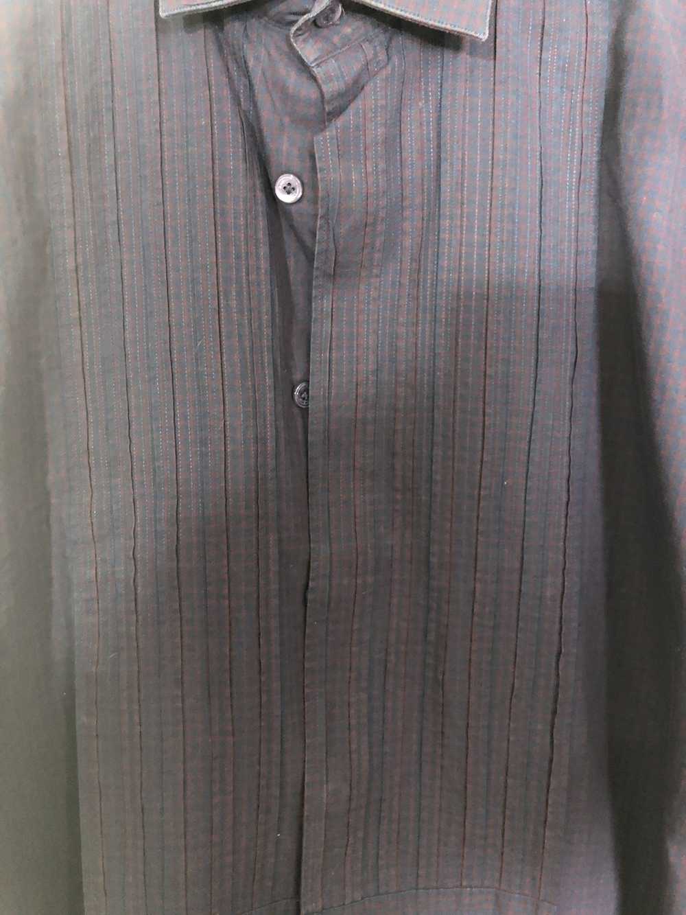 Lanvin Tuxedo Style Pleated Placket Dress Shirt - image 3