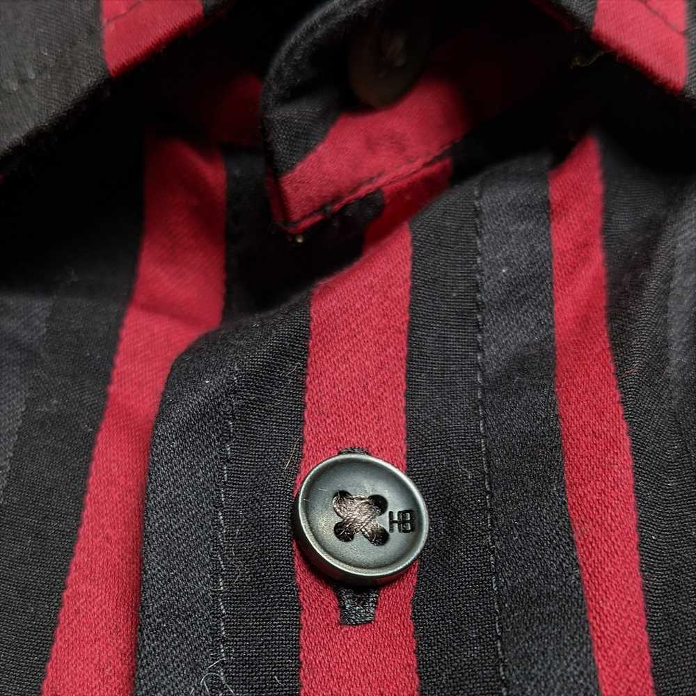 Hugo Boss Hugo Boss Satin Red Black Striped Shirt… - image 10
