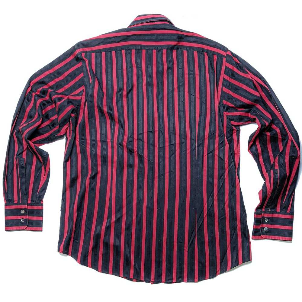 Hugo Boss Hugo Boss Satin Red Black Striped Shirt… - image 6