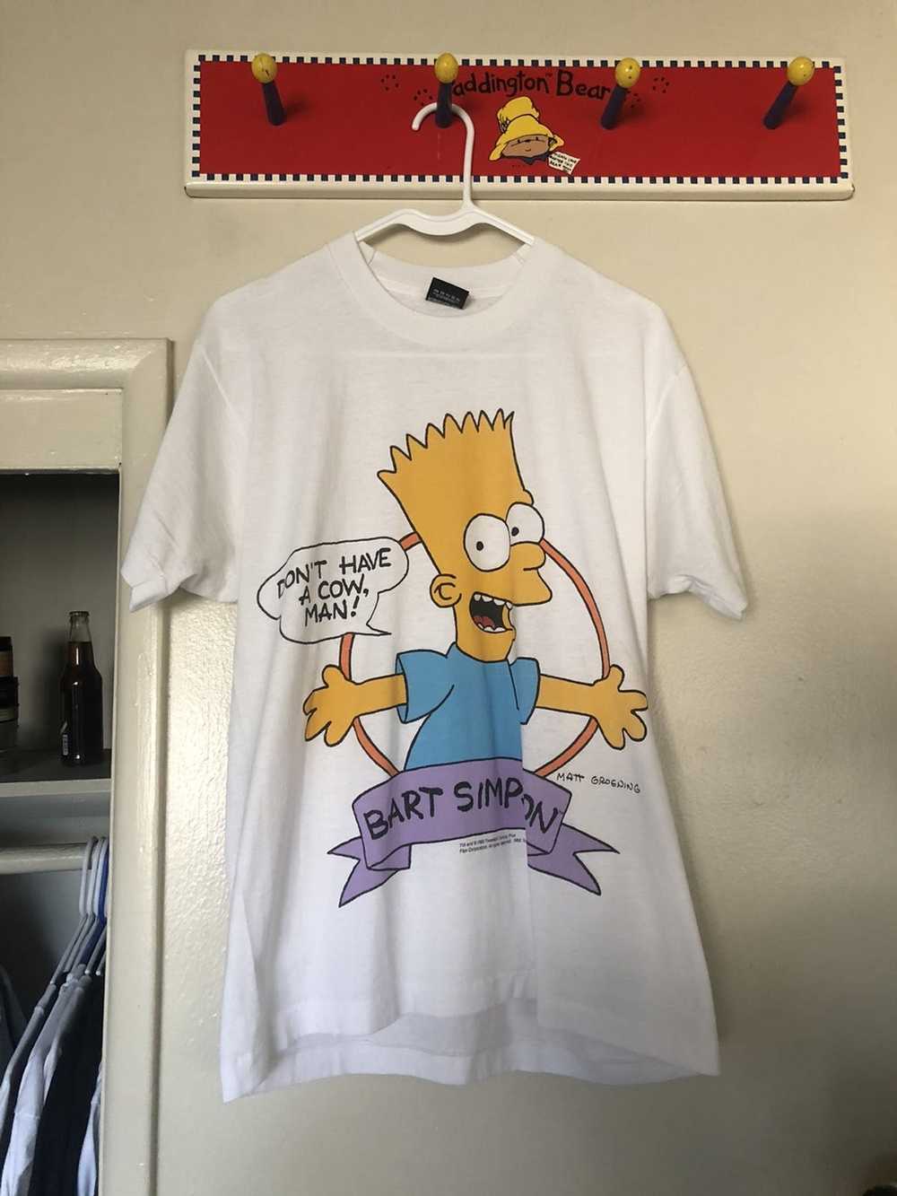 Vintage 80s Bart Simpson “Don’t Have a Cow Man” S… - image 1