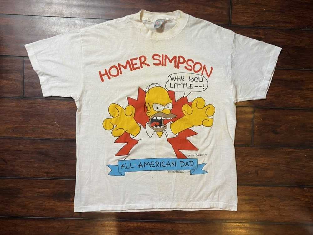 Disney × The Simpsons × Vintage VTG 50/50 1990 Th… - image 1