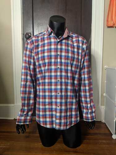 Hugo Boss Plaid buttondown micro logo patch shirt