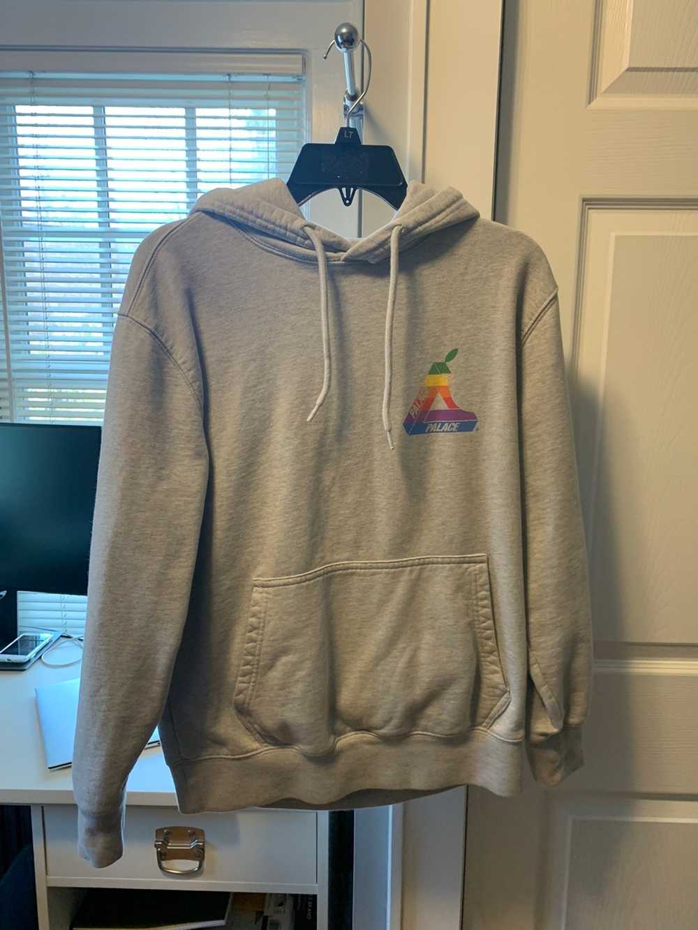 Palace Palace Jobsworth Apple Logo Hoodie Grey Ma… - image 1