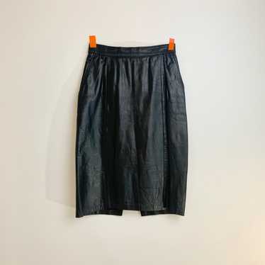 High waisted leather skirt - image 1