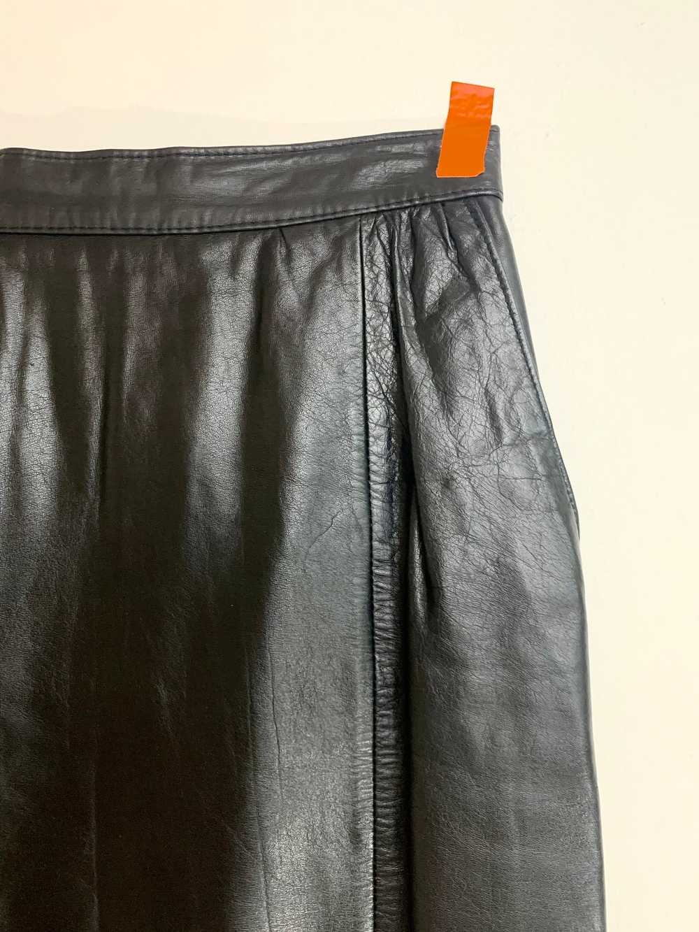 High waisted leather skirt - image 2