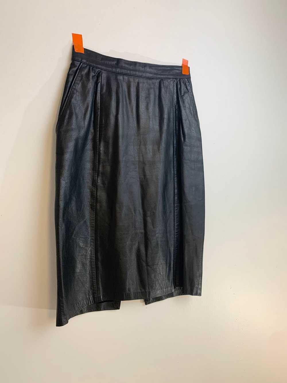 High waisted leather skirt - image 3