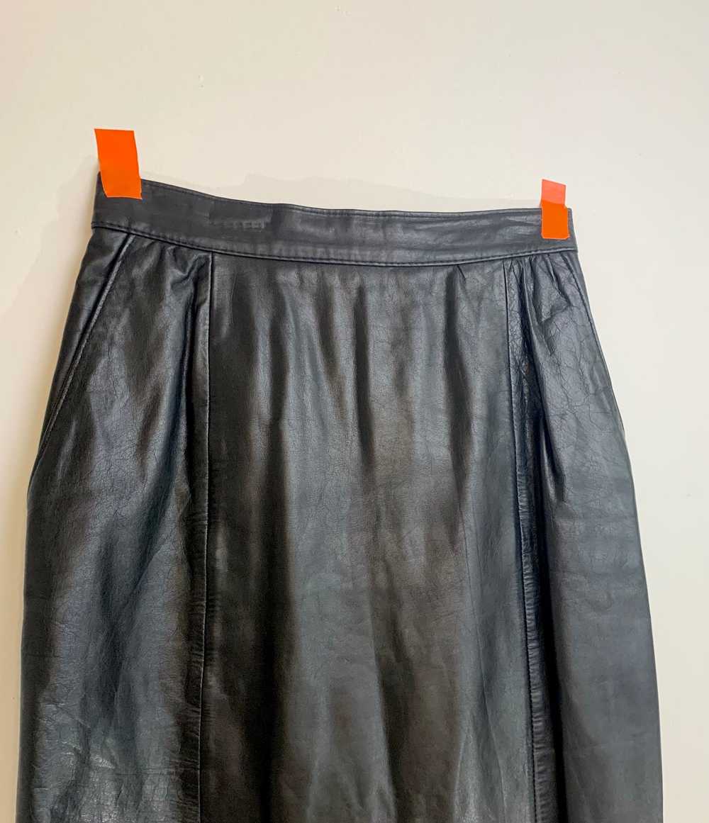 High waisted leather skirt - image 4