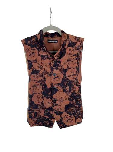 Issey Miyake 90s Andy Rose Flower Print Vest Size… - image 1