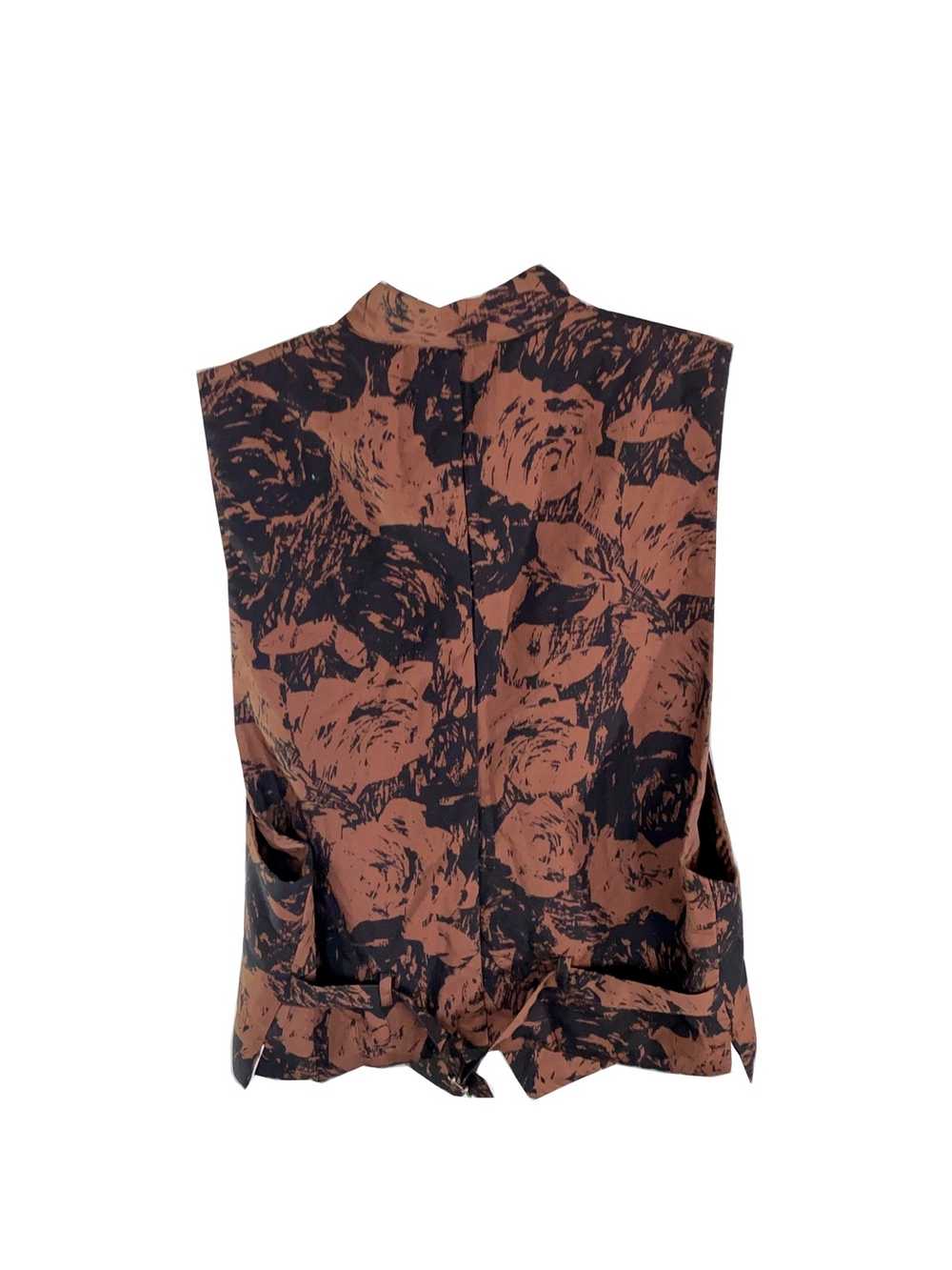 Issey Miyake 90s Andy Rose Flower Print Vest Size… - image 2