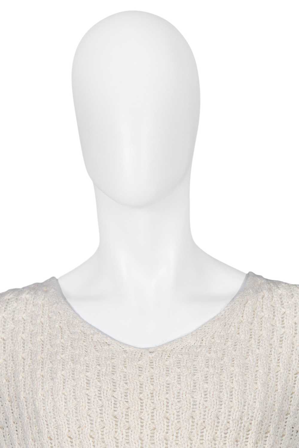 HELMUT LANG OFF WHITE KNIT SWEATER - image 3