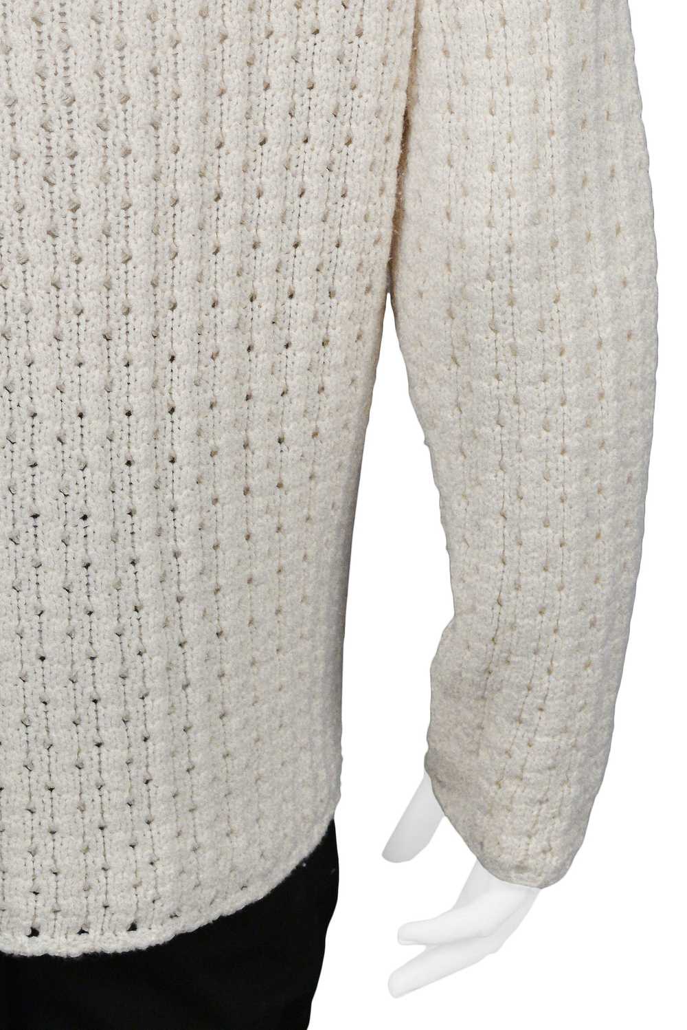HELMUT LANG OFF WHITE KNIT SWEATER - image 5