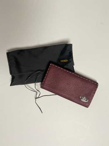 Fendi FENDI black selleria leather wallet